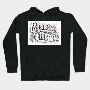 Vintage Merry Christmas Sketch Hoodie